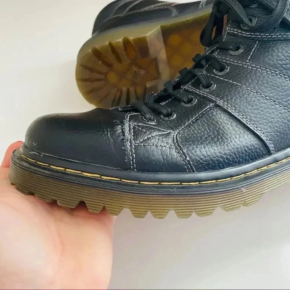 Vintage Dr Martens Harrisland Black Leather Work Boots